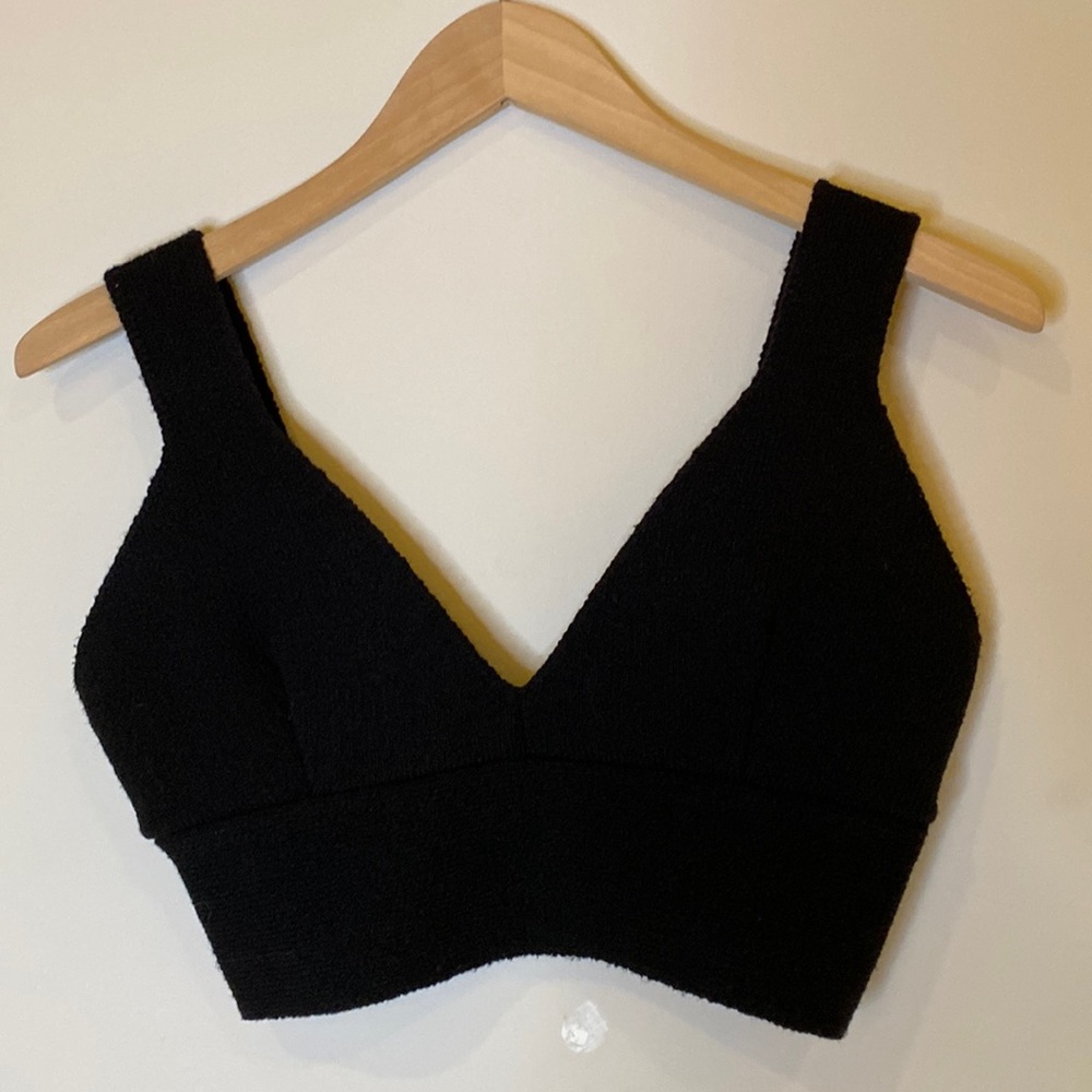Zara Knit Crop Top in Black